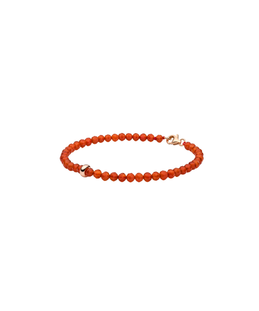 Bracelet with carnelian and gold-plated silver