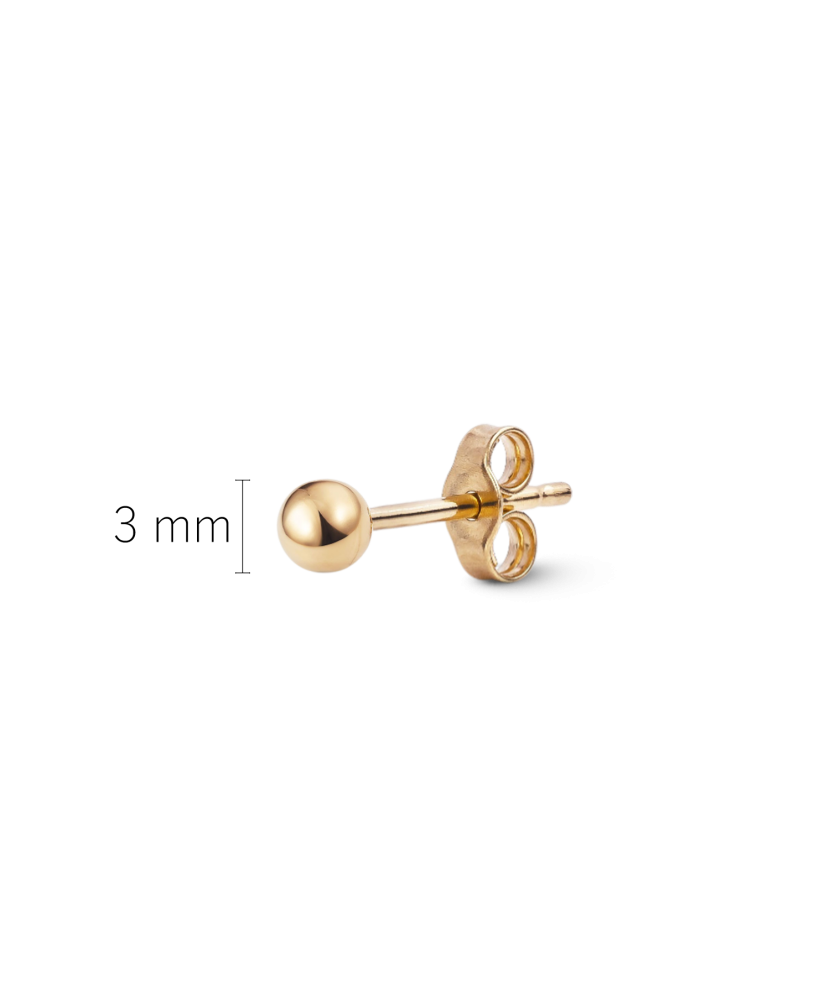 Kultakorvakoru 3mm (1kpl.)