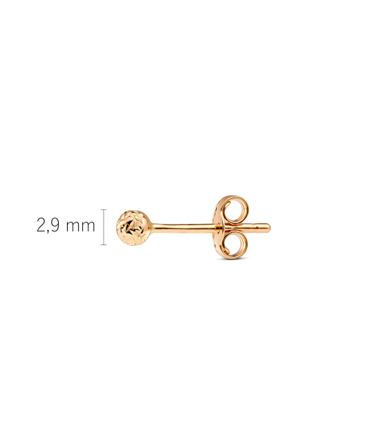 Gold engraved earring (1pc.)