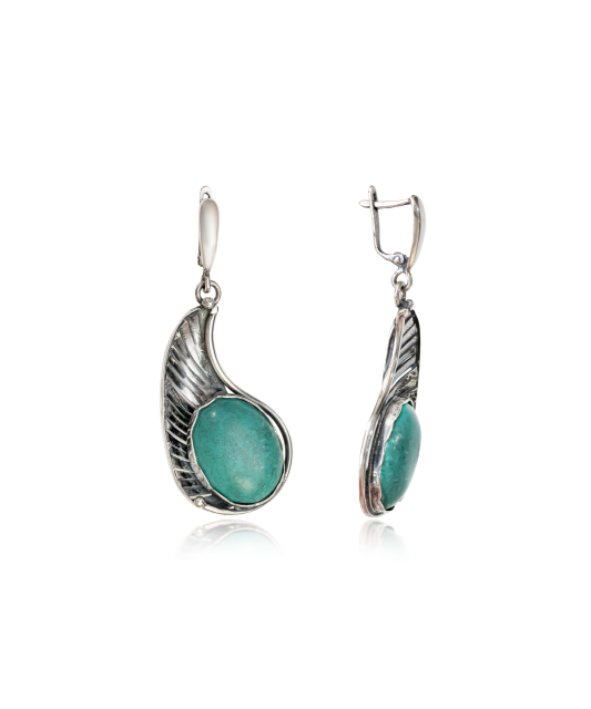 Sterling silver earrings with turquoise