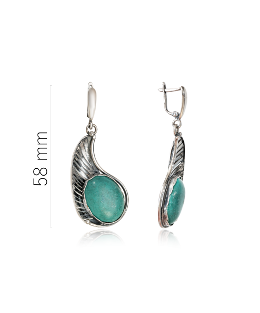 Sterling silver earrings with turquoise