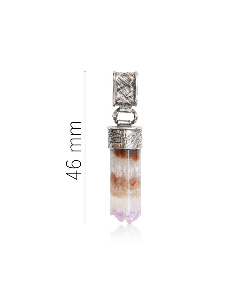 Sterling Silver pendant with amethyst and zircons