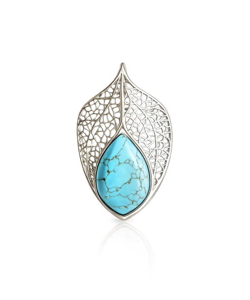 Sterling silver pendant with turquoise