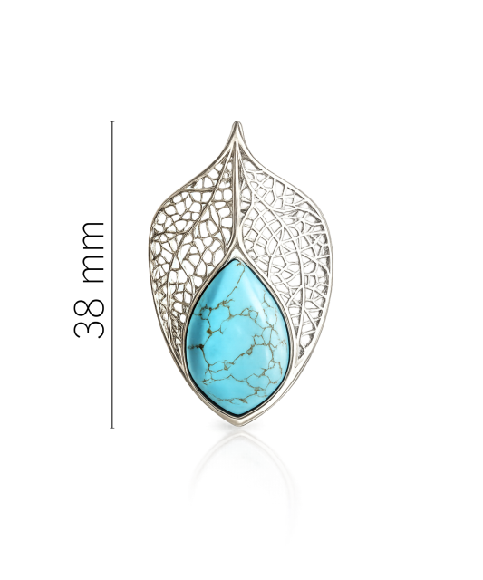 Sterling silver pendant with turquoise
