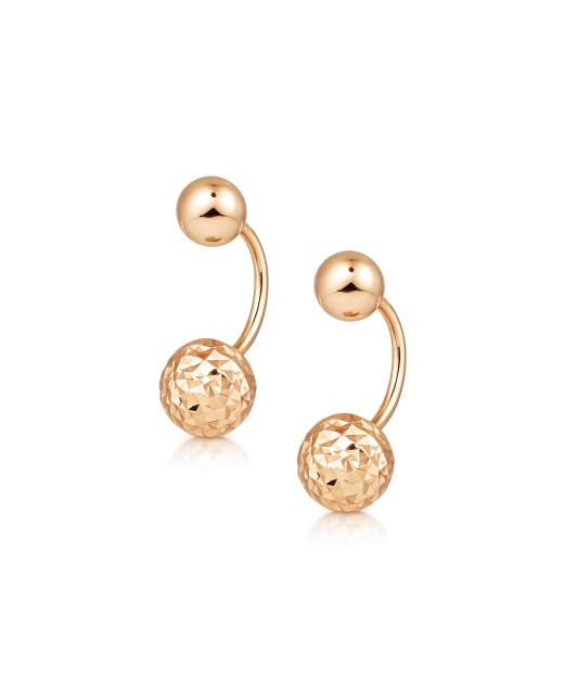 Engraved Gold Earrings