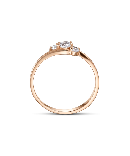 Auksinis žiedas su cirkoniais