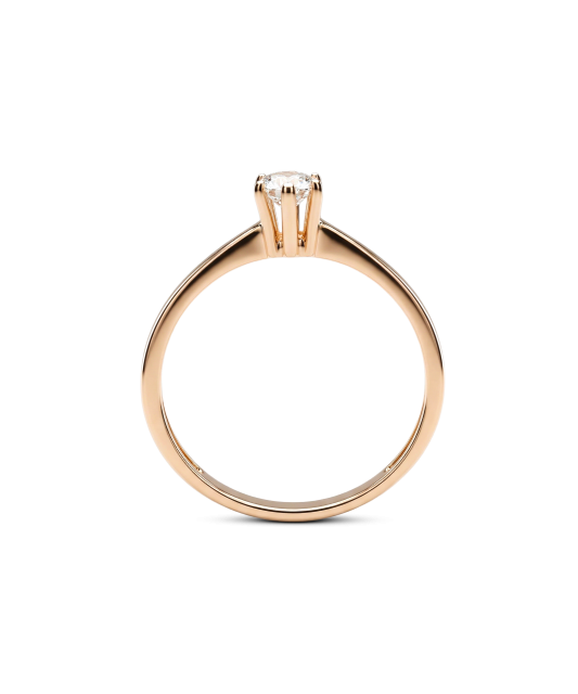 Gold ring with zircons