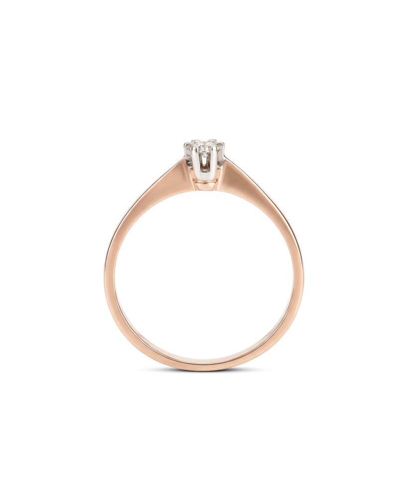 Gold ring with zircons