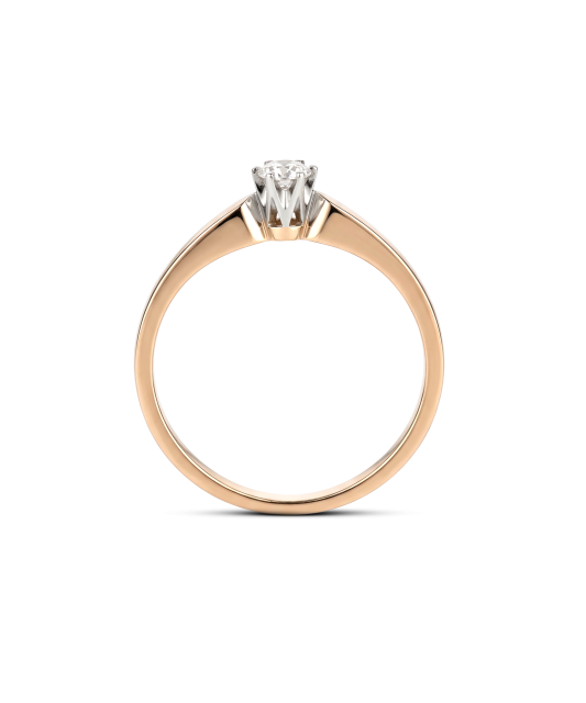 Gold ring with zircons