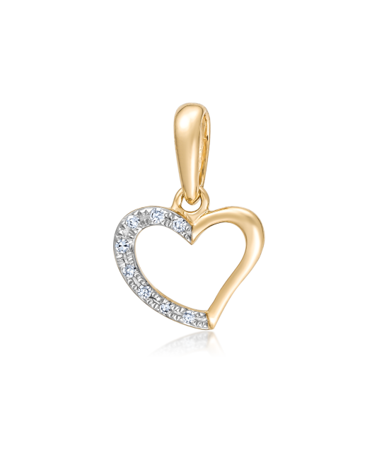 Yellow Gold pendant with diamonds