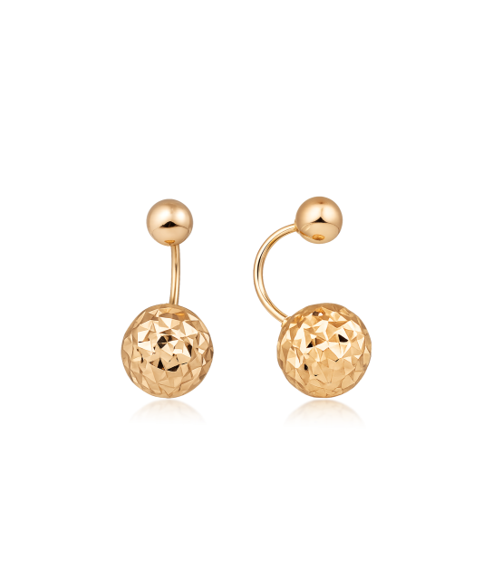 Engraved Gold Earrings