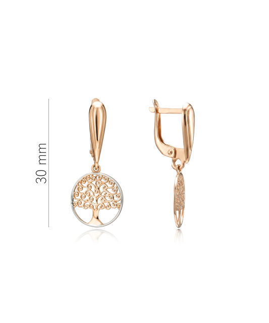 Gold earrings "Tree of life"