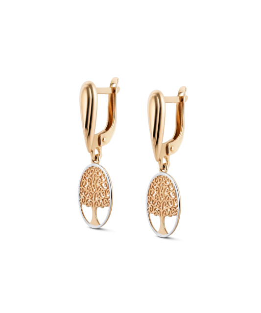 Gold earrings "Tree of life"