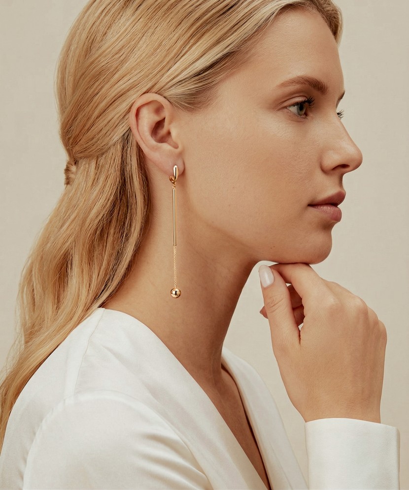 Gold earrings