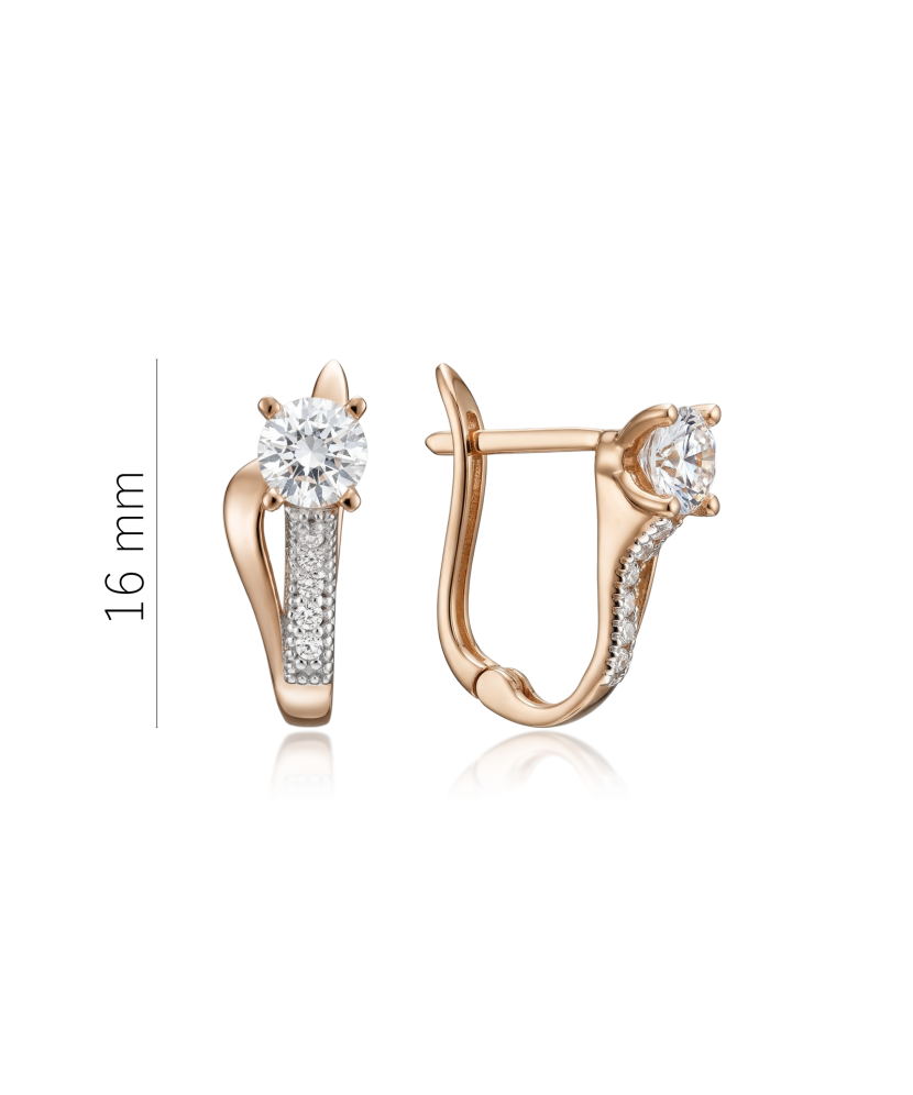 Kultaiset korvakorut zirkoneilla