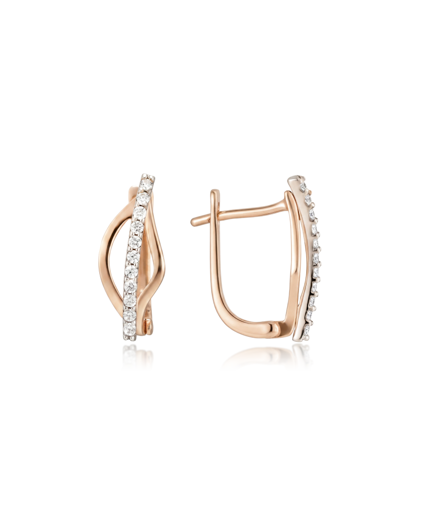 Kultaiset korvakorut zirkoneilla