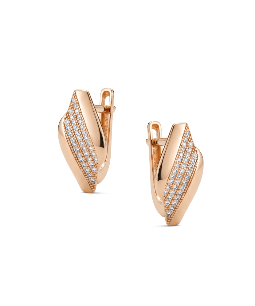 Kultaiset korvakorut zirkoneilla