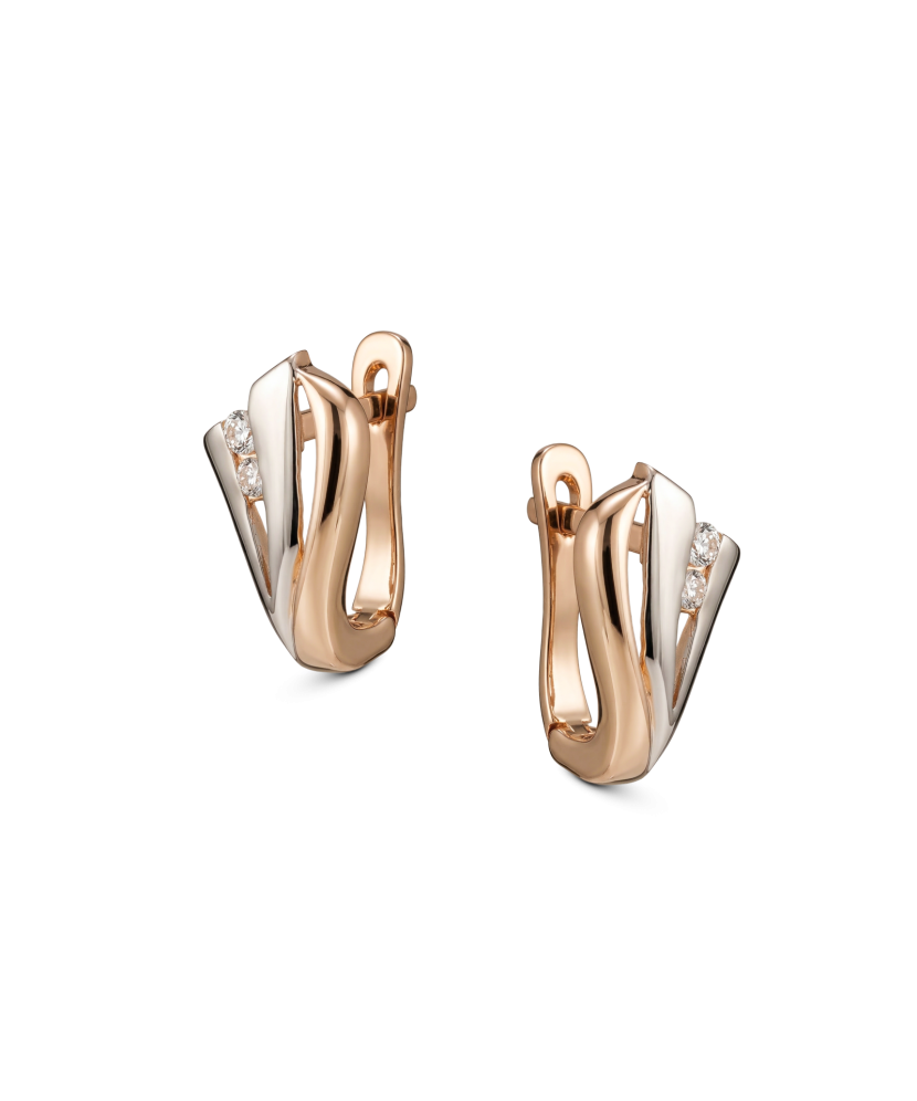 Kultaiset korvakorut zirkoneilla