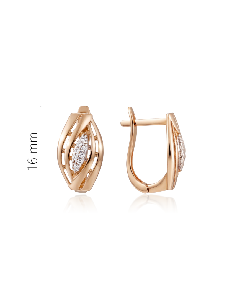 Kultaiset korvakorut zirkoneilla