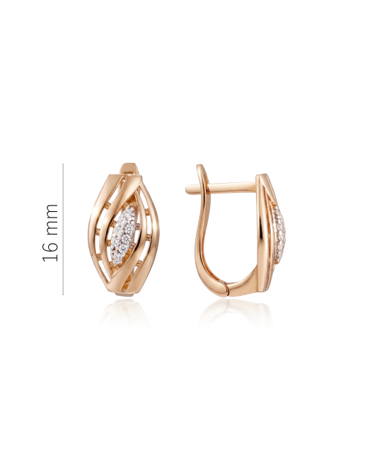 Kultaiset korvakorut zirkoneilla