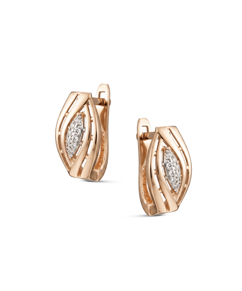 Kultaiset korvakorut zirkoneilla