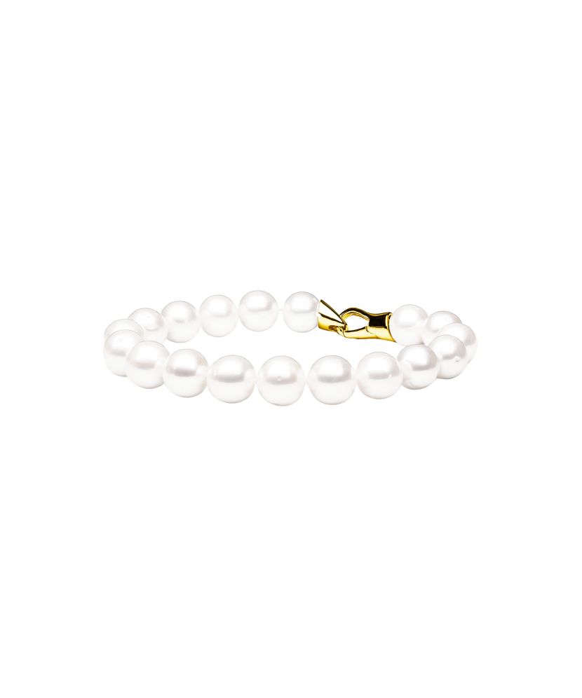 Pearl bracelet with gilt silver