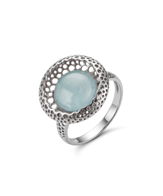 Sterling silver ring with agate