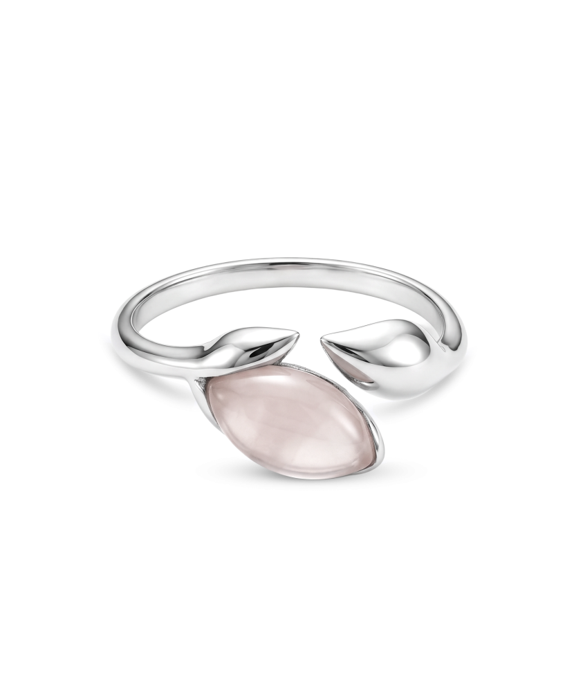 Sterling Silver ring with rose quartz