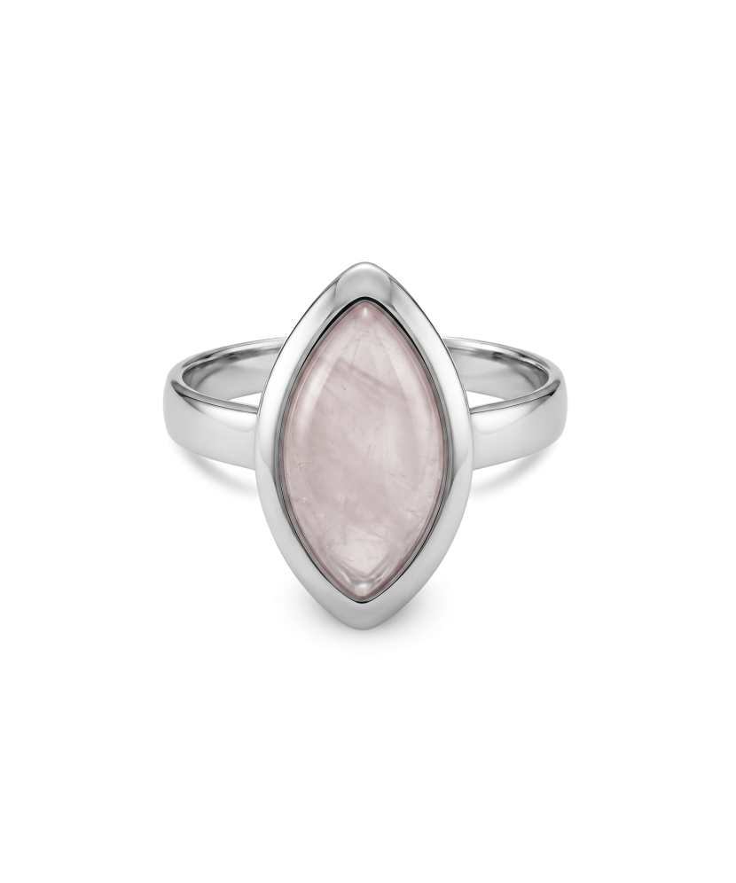 Sterling Silver ring with rose quartz