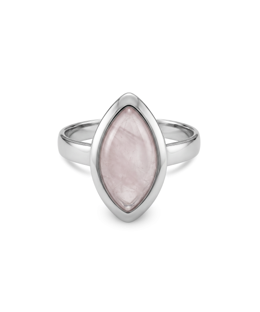 Sterling Silver ring with rose quartz