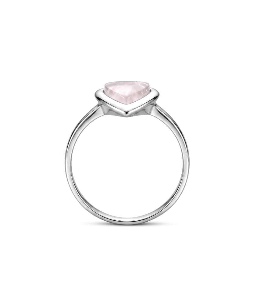 Sterling Silver ring with rose quartz