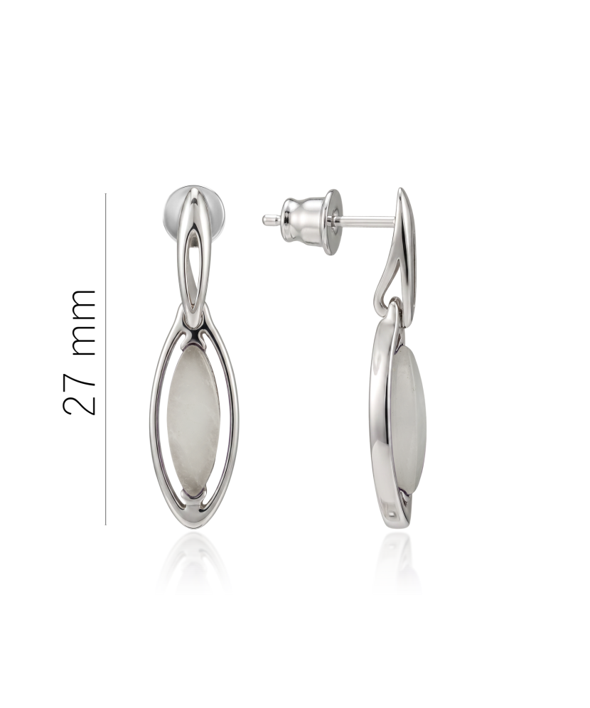 Sterling silver earrings with rose quartz