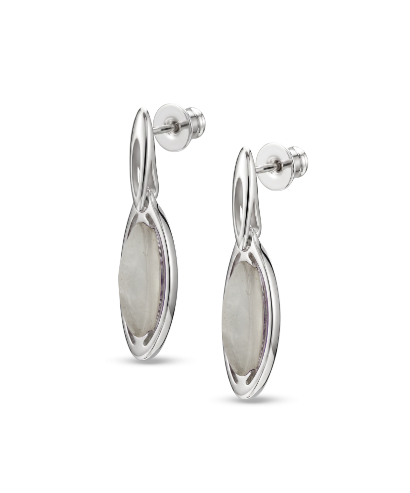 Sterling silver earrings with rose quartz