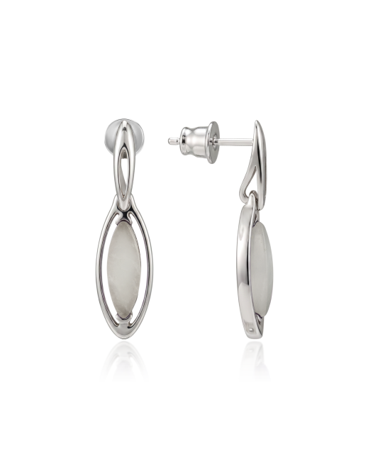 Sterling silver earrings with rose quartz