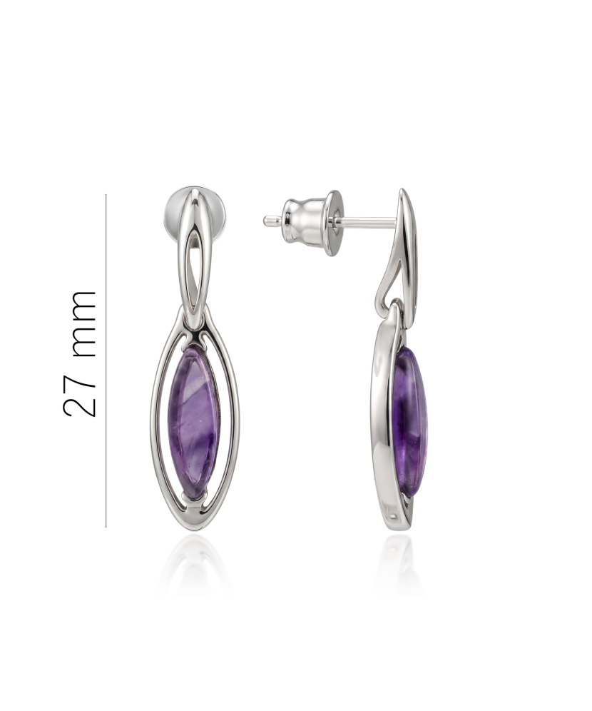 Sterling silver earrings with amethyst