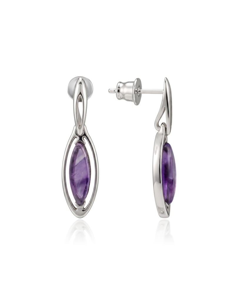 Sterling silver earrings with amethyst