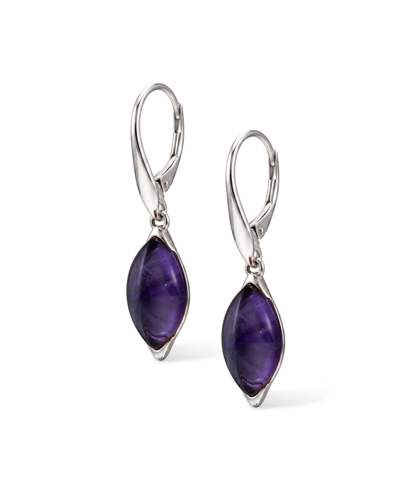 Sterling silver earrings with amethyst