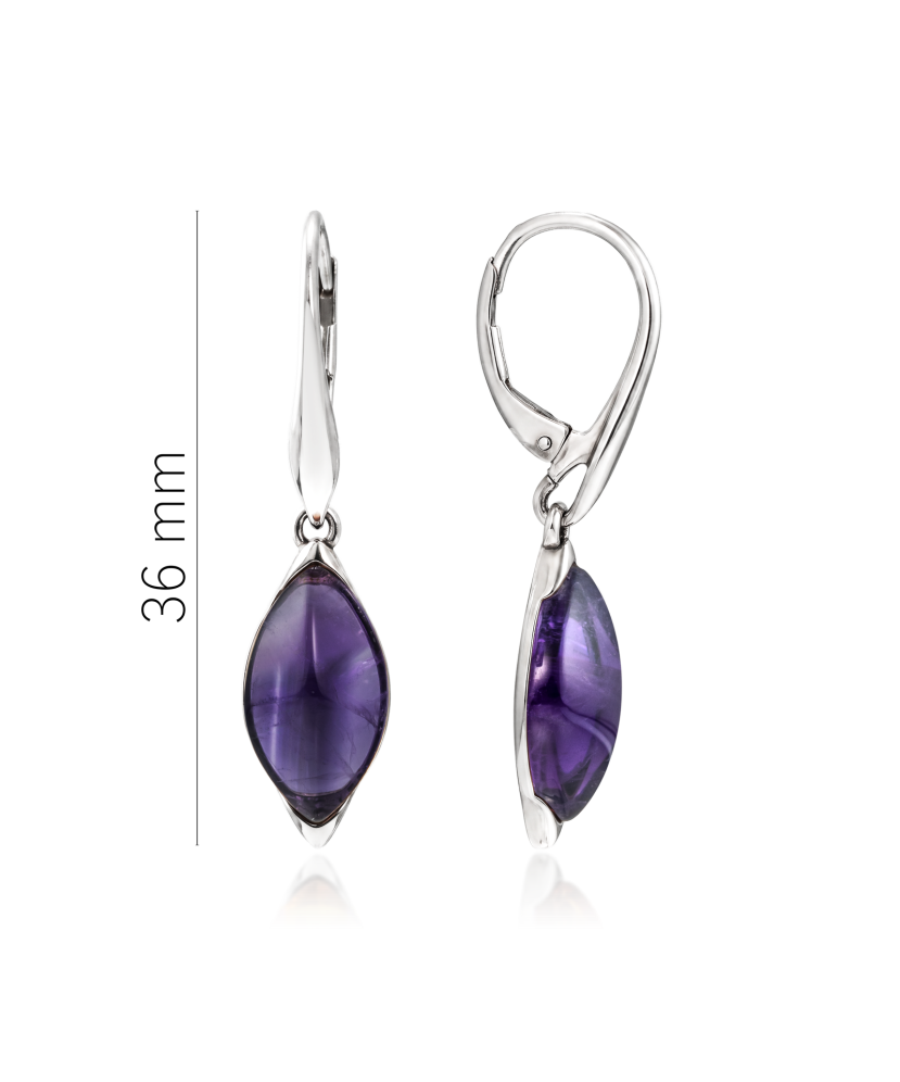 Sterling silver earrings with amethyst