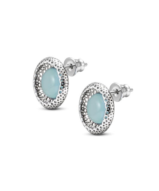 Hopeiset korvakorut akaatilla