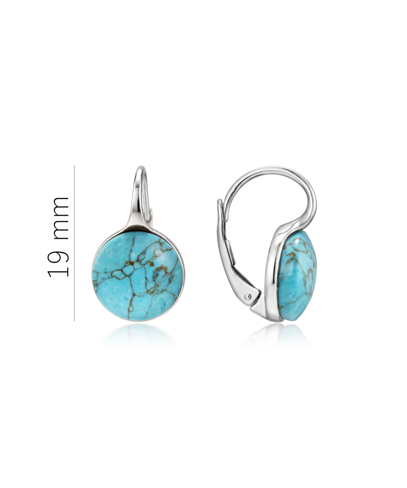 Sterling silver earrings with turquoise