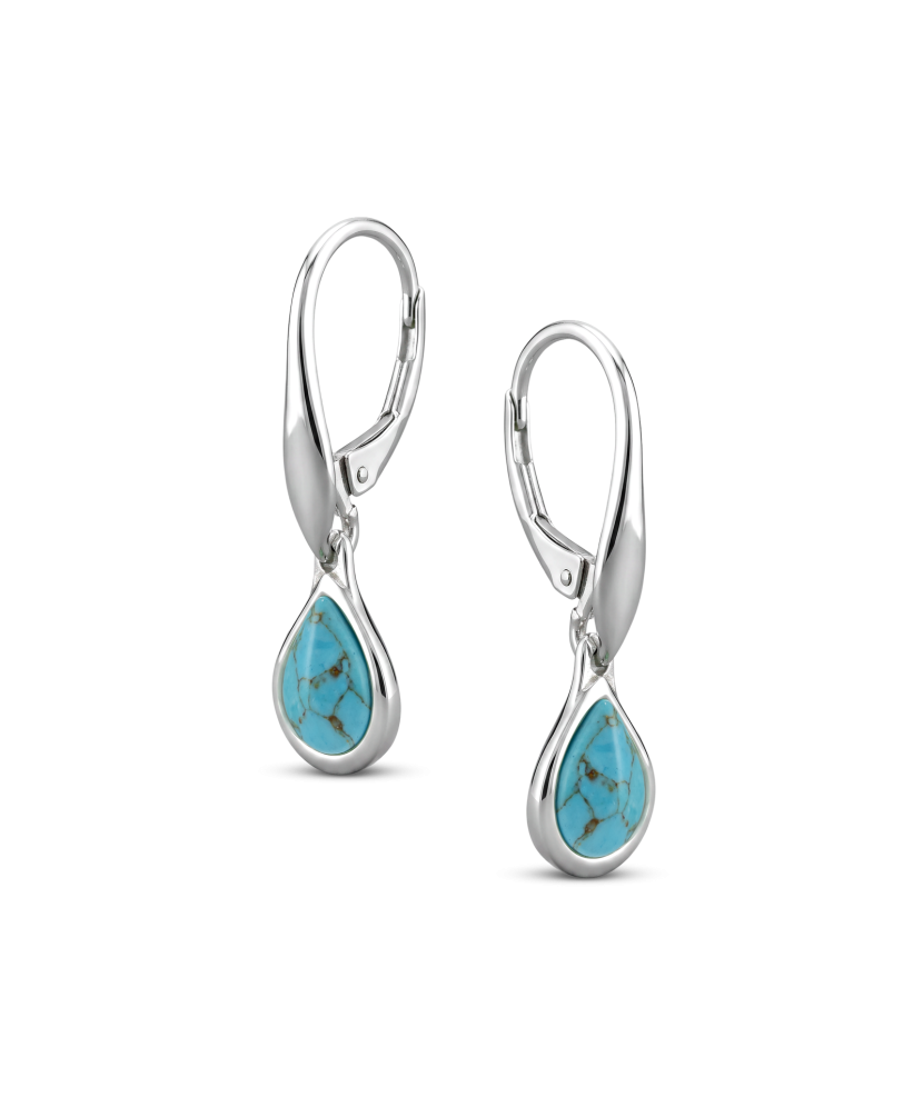 Sterling silver earrings with turquoise