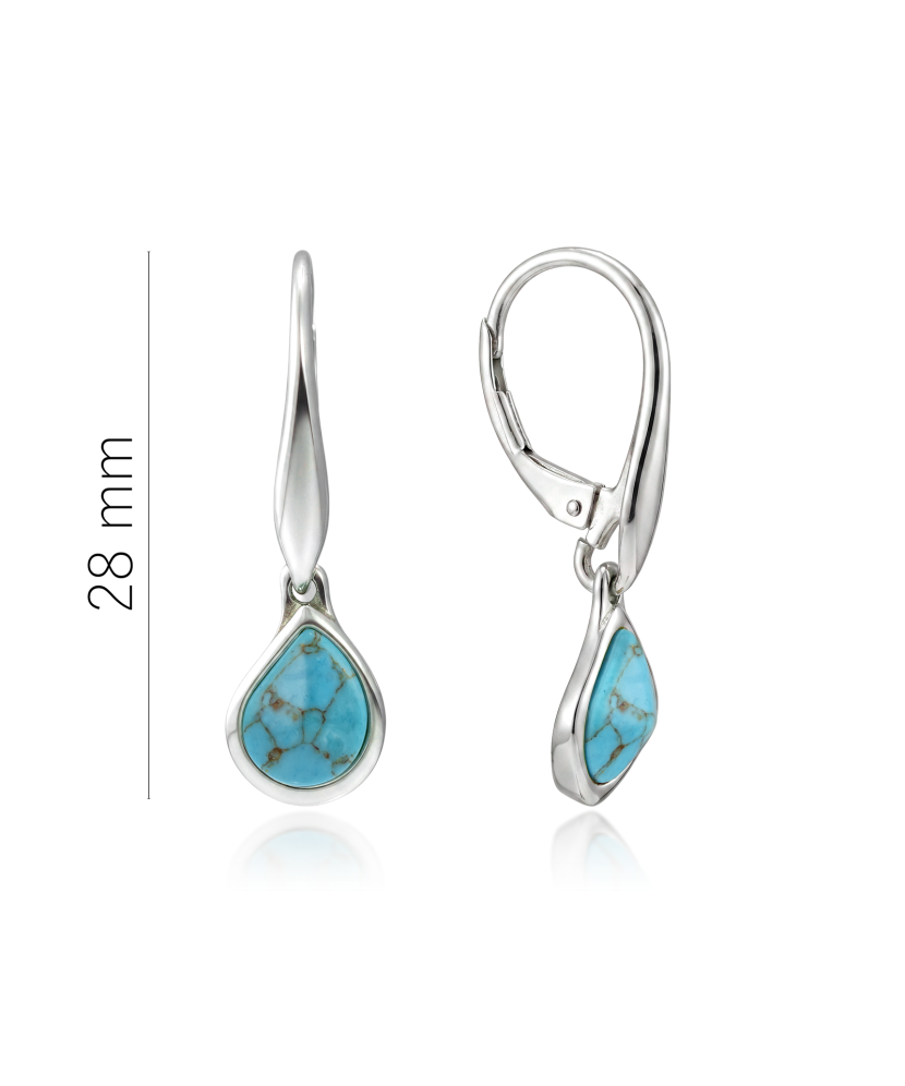 Sterling silver earrings with turquoise