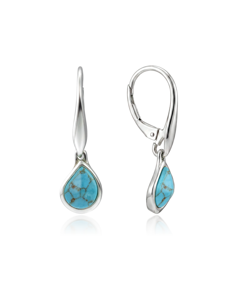 Sterling silver earrings with turquoise