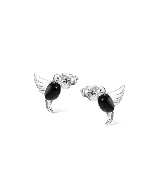 Sterling silver earrings with onyx