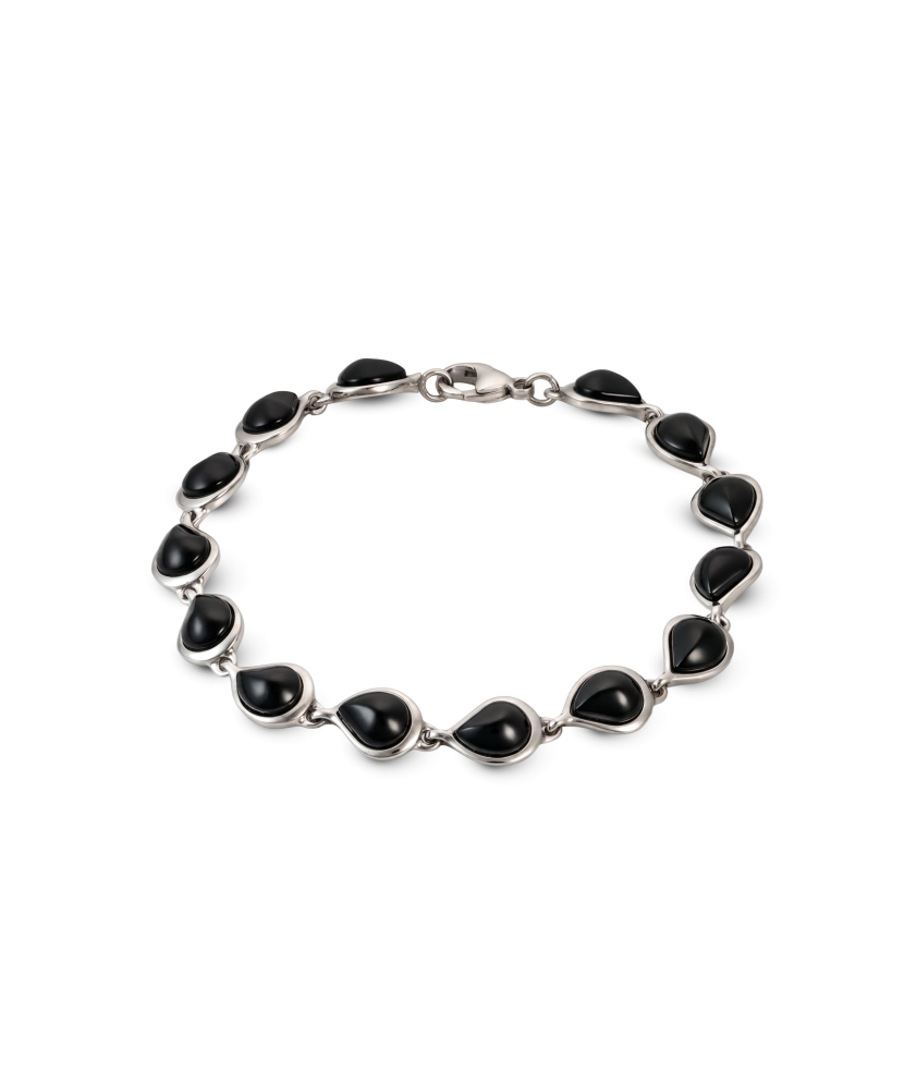 Sterling Silver bracelet with onyx
