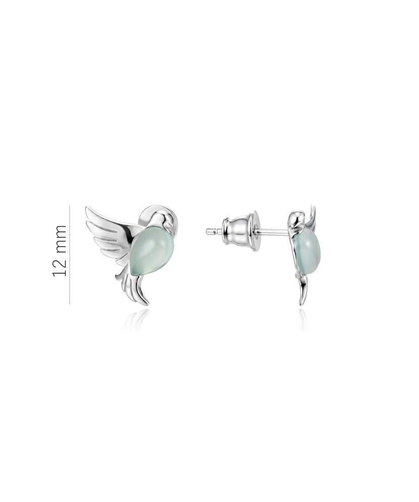 Sterling silver earrings with agate