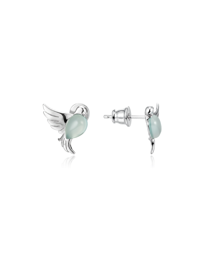 Sterling silver earrings with agate