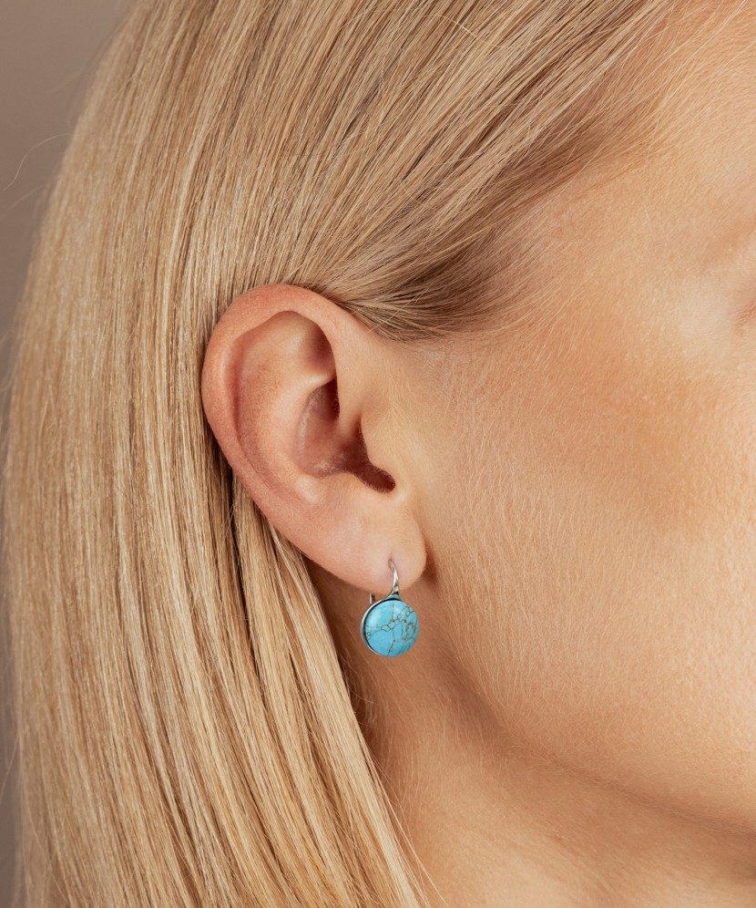 Sterling silver earrings with turquoise