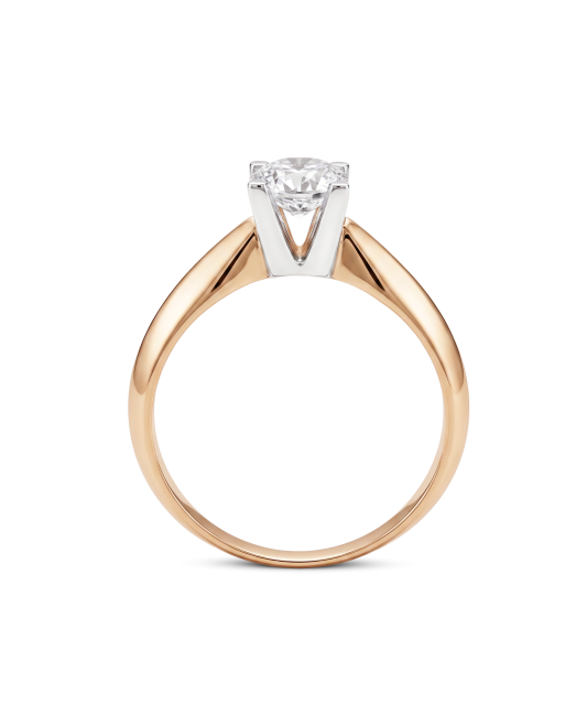 Gold ring with zirconium