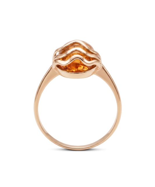 Gold ring with amber